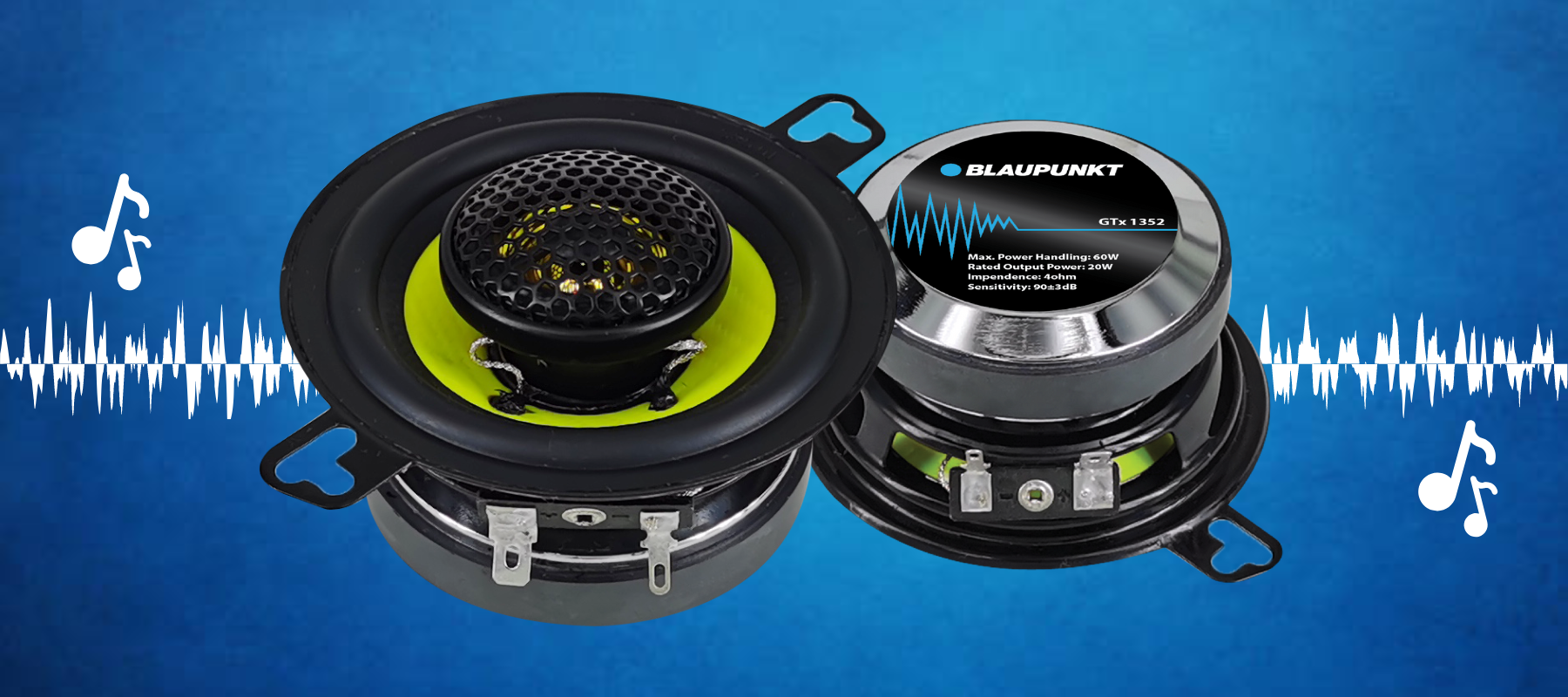 高品質聚丙烯錐體與 13mm 釹高音揚聲器